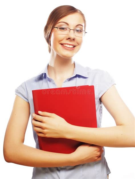 Student Wearing Glasses Smiling Stock Image Image Of Cute Brunette