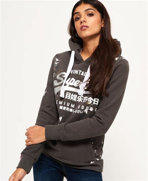 Superdry Premium Goods Doodle Hoodie Womens Womens Hoodies