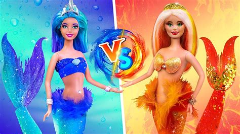 Hot Vs Cold Challenge Mermaid On Fire Vs Icy Mermaid Youtube