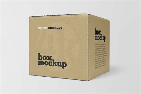 Cardboard Box Free Mockup Dealjumbo