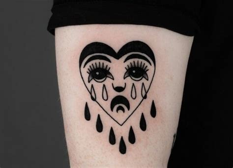 11 Crying Heart Tattoo Ideas Youll Have To See To Believe Outsons