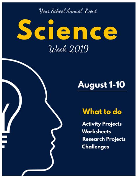 Copy Of Science Week Poster Postermywall
