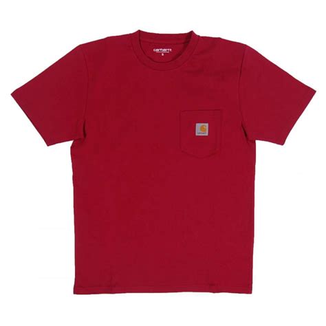 Carhartt Pocket T Shirt Alabama Red Mens T Shirts From Attic Clothing Uk