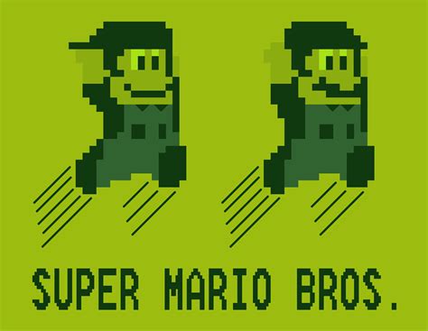 Super Mario Bros Movie Pixel Art Game Boy By Sunfireranger On
