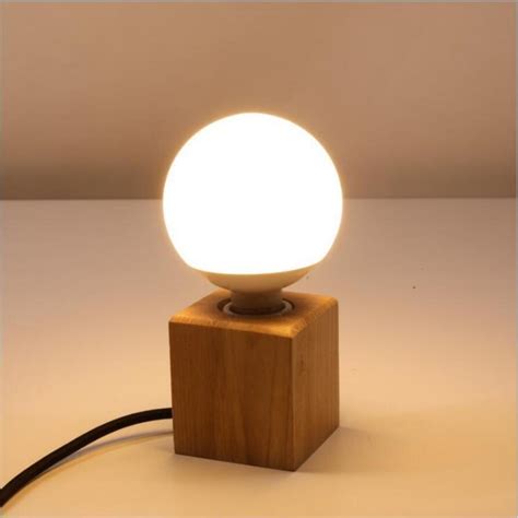Check spelling or type a new query. Simple art solid wood small desk lamps fashion E27 bulb ...