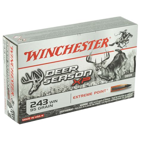 Winchester Ammo X243ds Deer Season Xp 243 Win 95 Gr Extreme Point 20 Bx