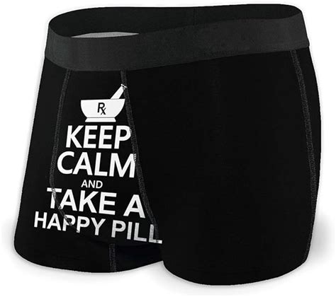 Keep Calm And Take A Happy Pill Mens Underwear Breathable Boxer Brief