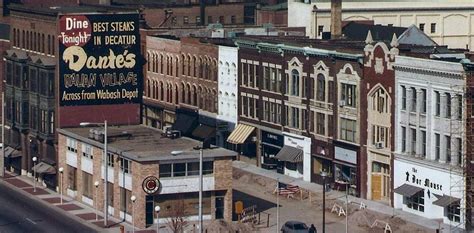 Overlooking Merchant St In Downtown Decatur Illinois Ca 1983 Photo By