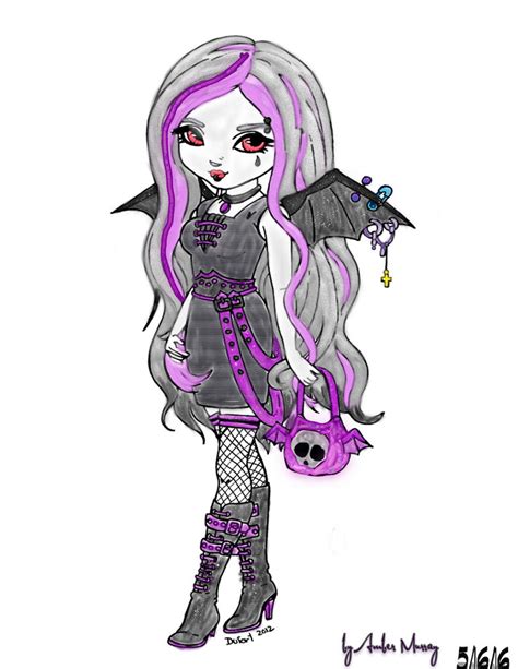 Purple Vampire Girl By Offbeatprincess On Deviantart