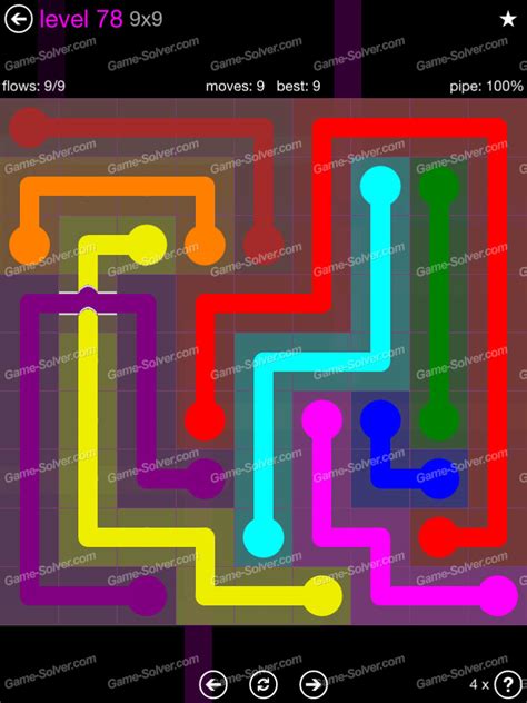 Flow Bridges 9x9 Mania Level 78 Game Solver