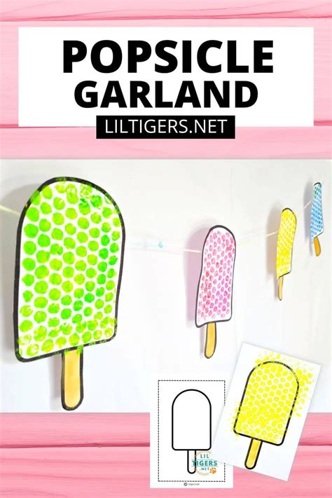 Free Printable Popsicle Template Diy Popsicle Garland Templates