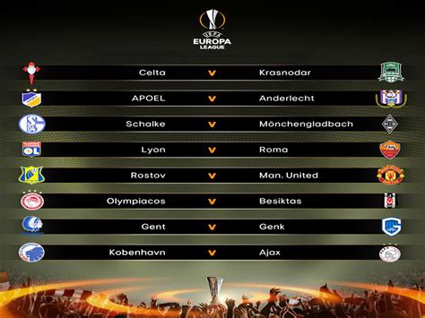 Uefa europa league draw decided just who will be playing who out of the last 32 teams in the competition. UEFA Europa League round of 16 draw - Sports Headlines
