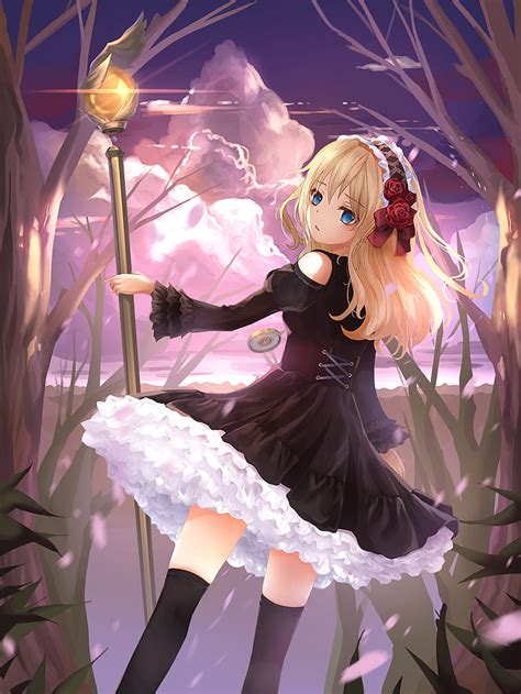 Blonde Hair Anime Girl With A Dress