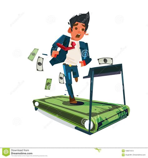 To compete very well against someone so that it is hard for them to defeat you. Worry Businessman Running On Money Treadmill .run Out Of ...