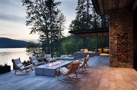 This Mountain Modern Lakefront Home In Montana Is All About Zen Dream