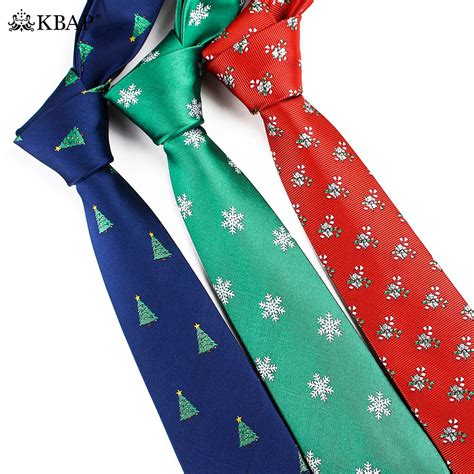 Men S Christmas Neck Tie 7 5cm Santa Claus Snowflake Christmas Tree