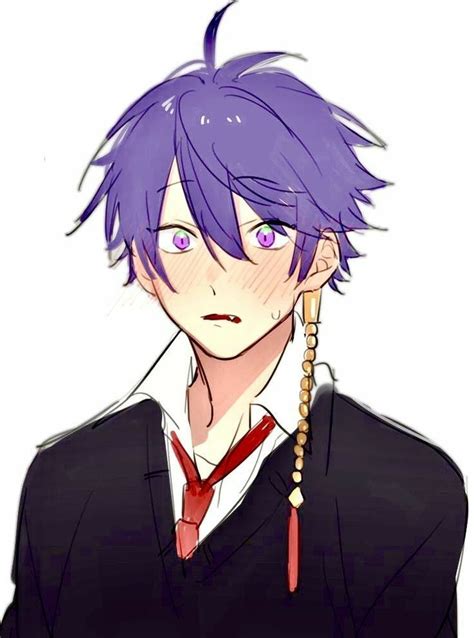 Purple Hair Anime Hairstyles Male Cute Anime Guys Cute Anime Babe