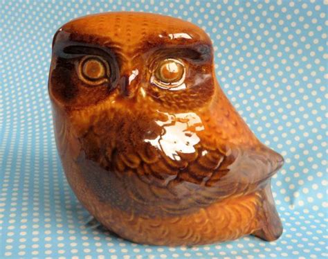 Ceramic Owl Money Box By Szeiler Pottery 1970s Etsy Ceramic Owl