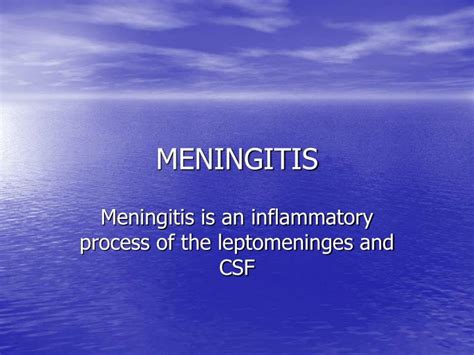 Ppt Meningitis Powerpoint Presentation Free Download