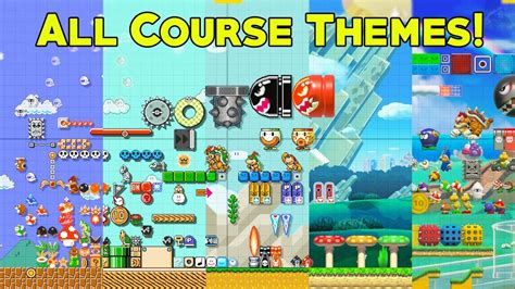 Super Mario Maker 2 All Course Themes All Objects Enemies And Items