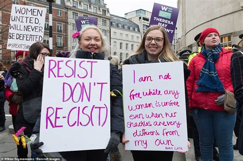 Women S March 2019 Thousands Of Women Attend Protest In London Against Austerity Daily Mail