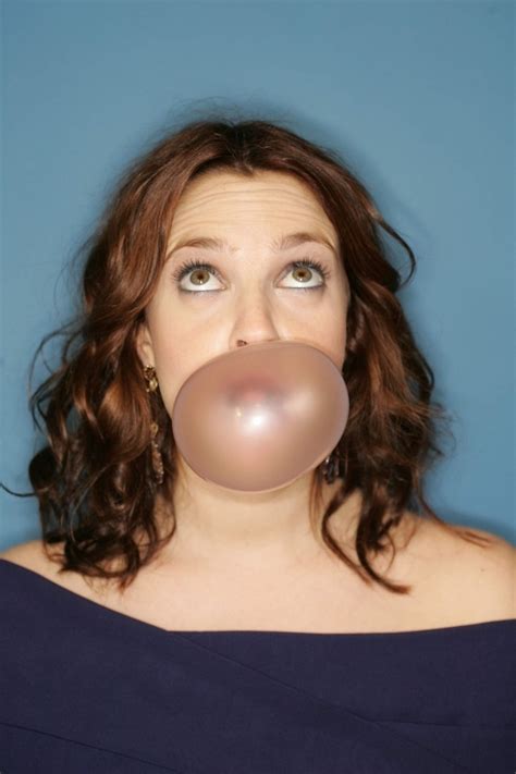 Bubbly Face Bubblegum Celebrity Pictures Celebrities Drew Barrymore