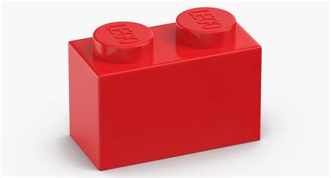 3d Bright Red Lego Bricks Turbosquid 1492395