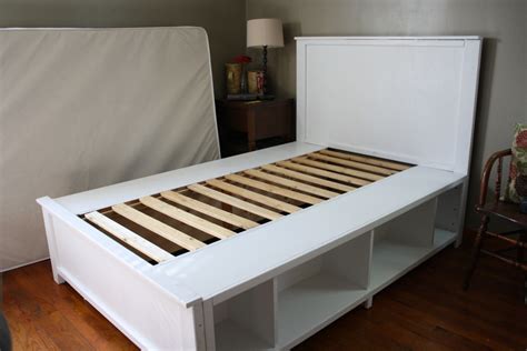 How to build a diy platform bed frame with storage and wheels for our guest bedroom. Ana White | Full Size Hailey Storage Bed - DIY Projects