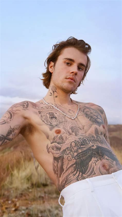 Justin Bieber Body Tattoo Photoshoot K Ultra Hd Mobile Wallpaper In Photoshoot