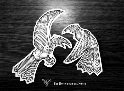 Raven From The North Hood Decals Nordic Tattoo Viking Tattoos