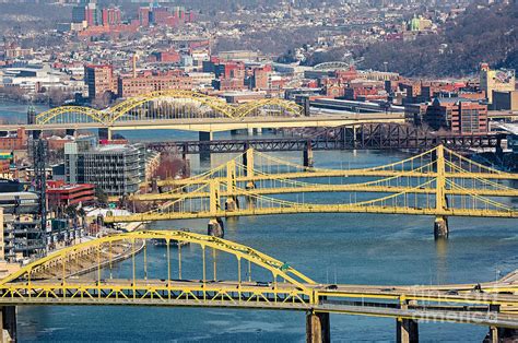 Pittsburgh Bridges Along The Allegheny River Photograph By Amy Cicconi