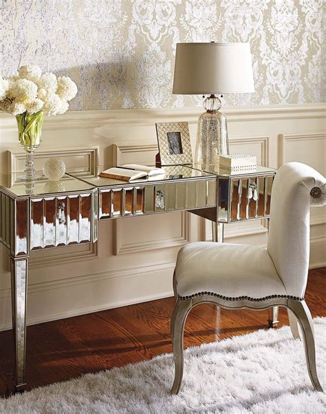 Sloane Beveled Mirrored Desk Frontgate Desk Mirror Bedroom