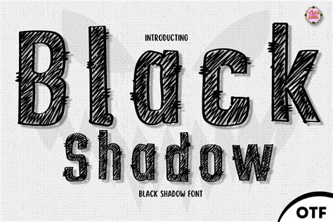 Black Shadow Font By Vividdoodle · Creative Fabrica