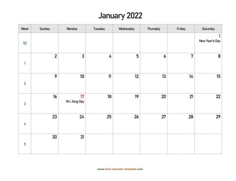 2022 Printable Calendar Monthly Free Printable Calendar Monthly