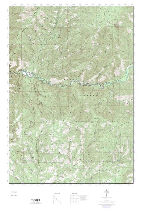 Mytopo Lowman Idaho Usgs Quad Topo Map