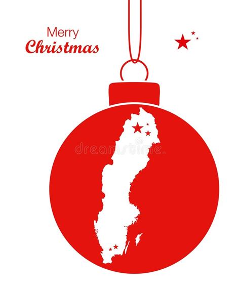 Merry Christmas Map Sweden Stock Illustration Illustration Of Area