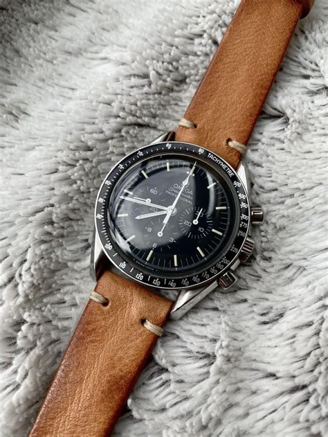 Omega Speedmaster On Caramel Leather Strap Softcore Watch Porn Omegawatches