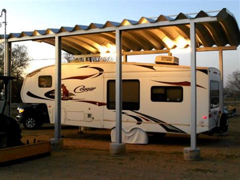 Metal rv covers in our inventory start between $1,095 what does it cost to build a metal garage? Custom Steel RV Carport | Rv carports, Rv garage, Rv storage