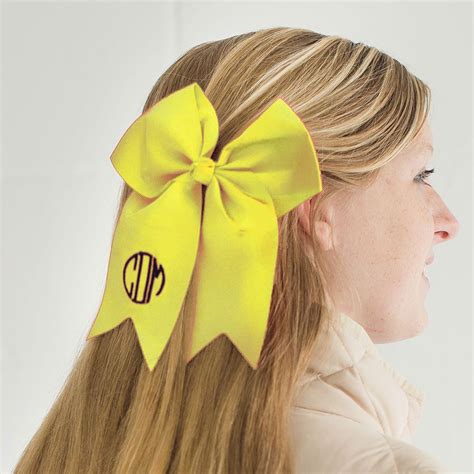 Embroidering the hair bow now, gently place your hoop into the arm of your embroidery machine. Big Yellow Hair Bow. Monogrammed or Single Initial. Alligator Clip Bow. Personalized Hair Bow ...