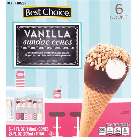 Best Choice Sundae Cone Ice Cream Cones And Toppings Super Foods Grocery