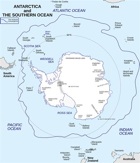 Antarctica And The Southern Ocean Map Antarctica Southern Ocean