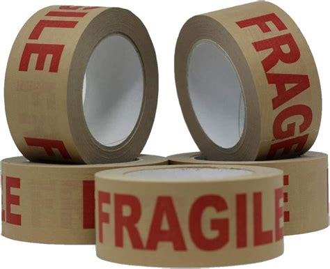 Material Handling Clear Fragile 48mm X 66m Roll Parcel Packing Tape