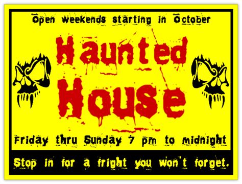 Haunted House Signs Haunted Halloween Sign