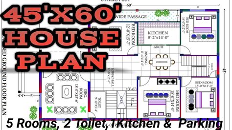 45x60 House Plans 45x60 East Facing House Plans 45x60 40x60 Youtube