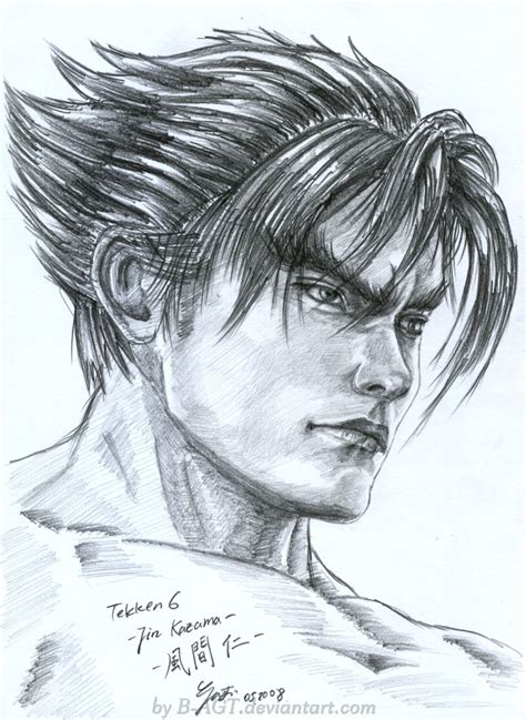 Jin Kazama Tekken By B Agt Deviantart Com On Deviantart Tattoo Character Character Sketch