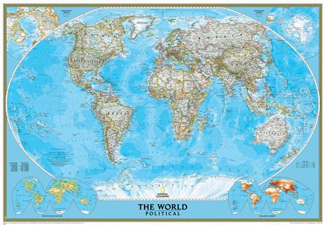 Executive World Map National Geographic Map Of World