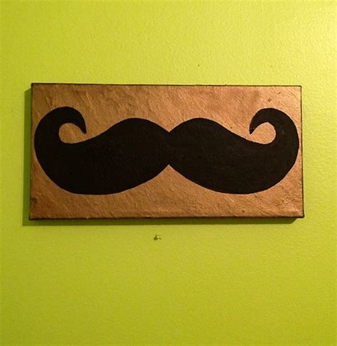 Mustache Painting Custom Colors X By Jenawithonen On Etsy