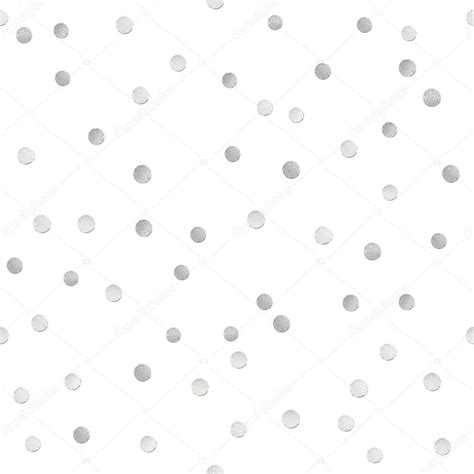 Seamless Shiny Silver Glitter Polka Dot Pattern Stock Vector Image By