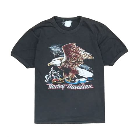 Vintage Harley Davidson Eagle Motorcycle D Emblem T Shirt Size Small