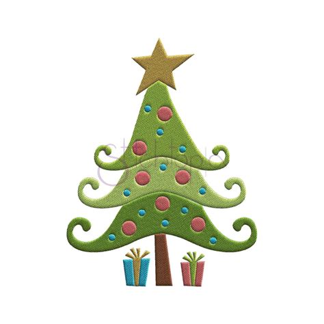 Christmas Tree Embroidery Design Whimsical Stitchtopia